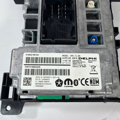 Mopar Delphi Uconnect VP2_7 L NA Radio Display Head Unit 68321851AH For Parts