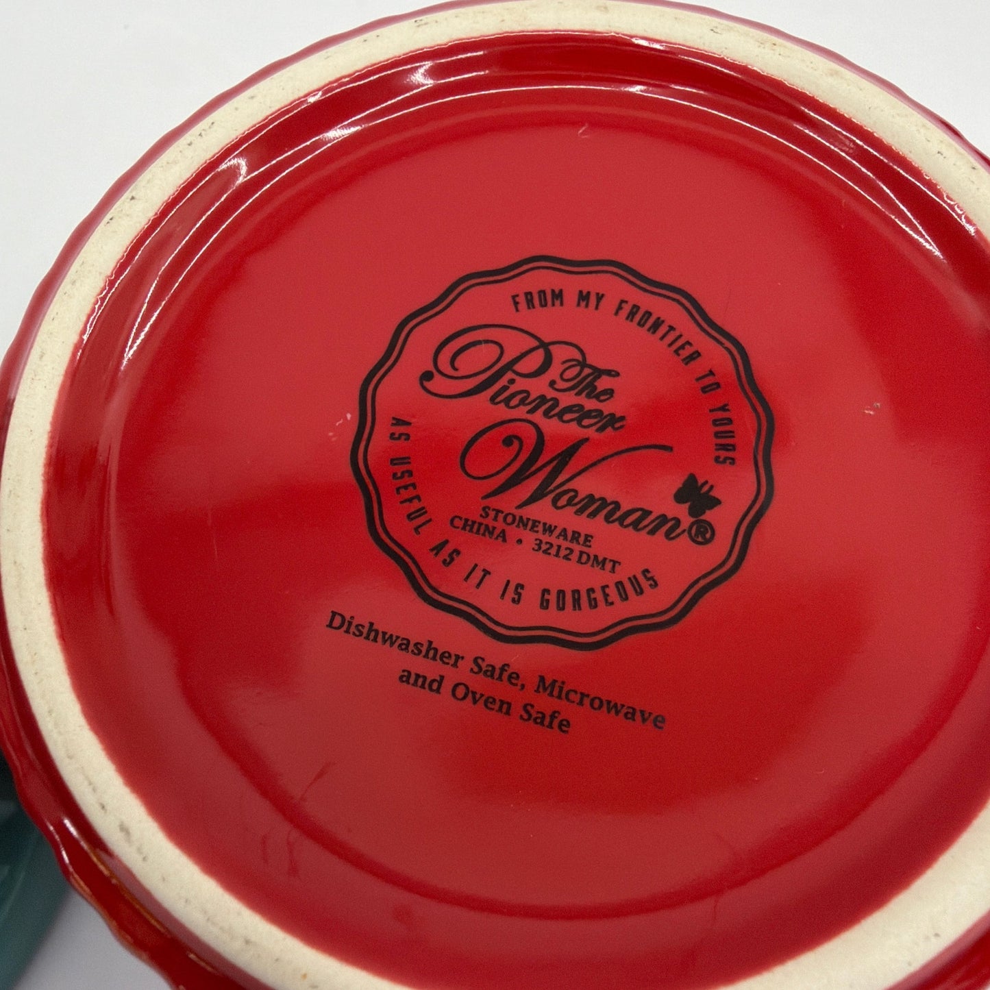 The Pioneer Woman Stoneware Ramekins Set of 2 Red and Teal 3212DMT