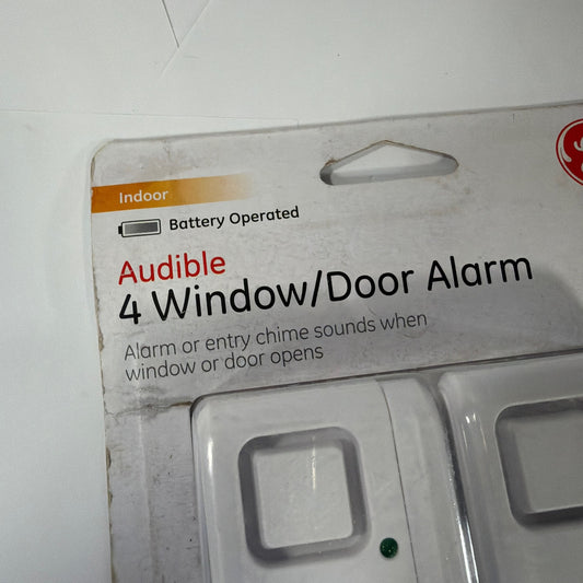 GE 45174 Audible Window Door Alarm 4-Pack Battery Operated Indoor