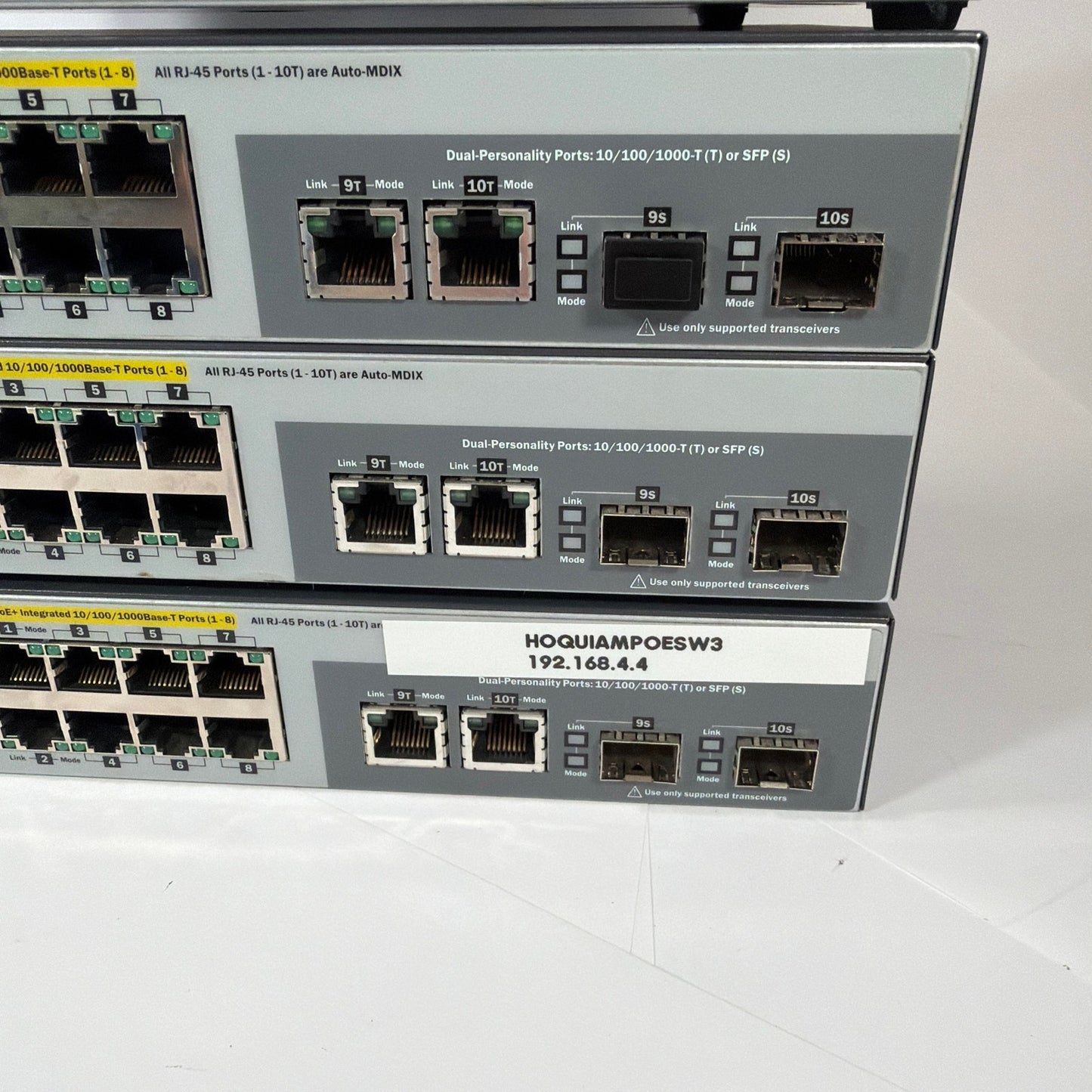 Lot of 8 HP 2530-8G PoE+ Switch J9774A Untested For Parts