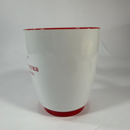 Starbucks Coffee Co ESTD 1971 Ceramic Mug 16 fl oz White Red Trim 2008
