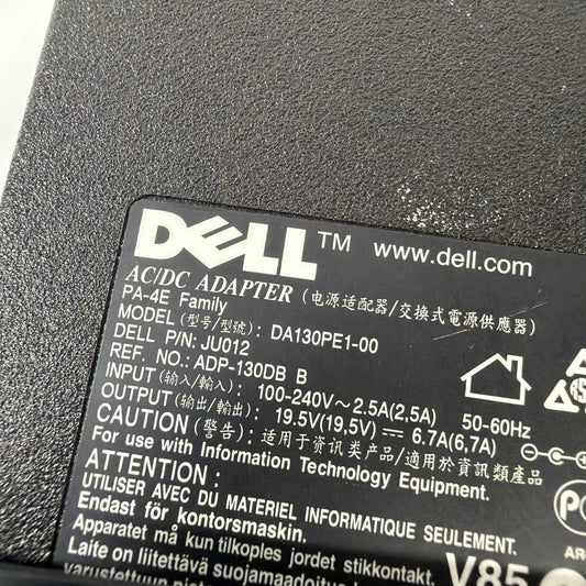 Dell 130W Laptop AC Adapter Charger DA130PE1-00 JU012 19.5V 6.7A 7.4mm