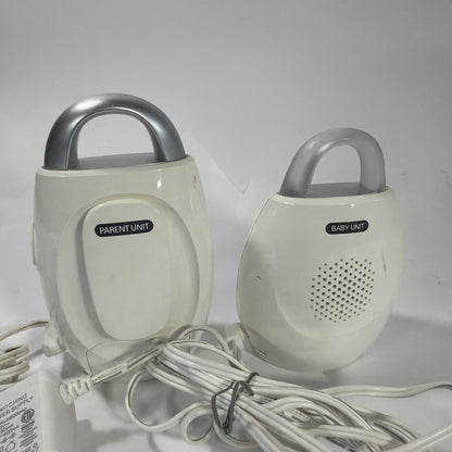 VTech DM221 Safe & Sound Digital Audio Baby Monitor Set White Silver Tested