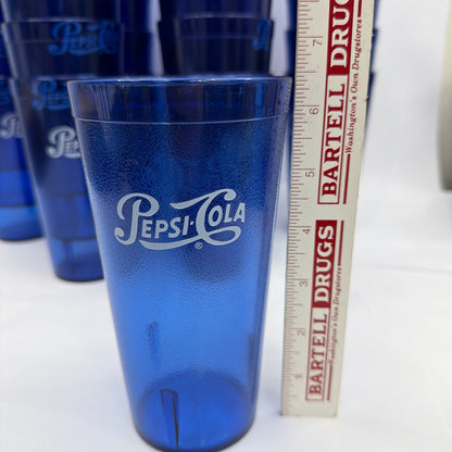 Lot of 40 Blue Pepsi-Cola Plastic Tumblers 6.5in Carlisle 5220