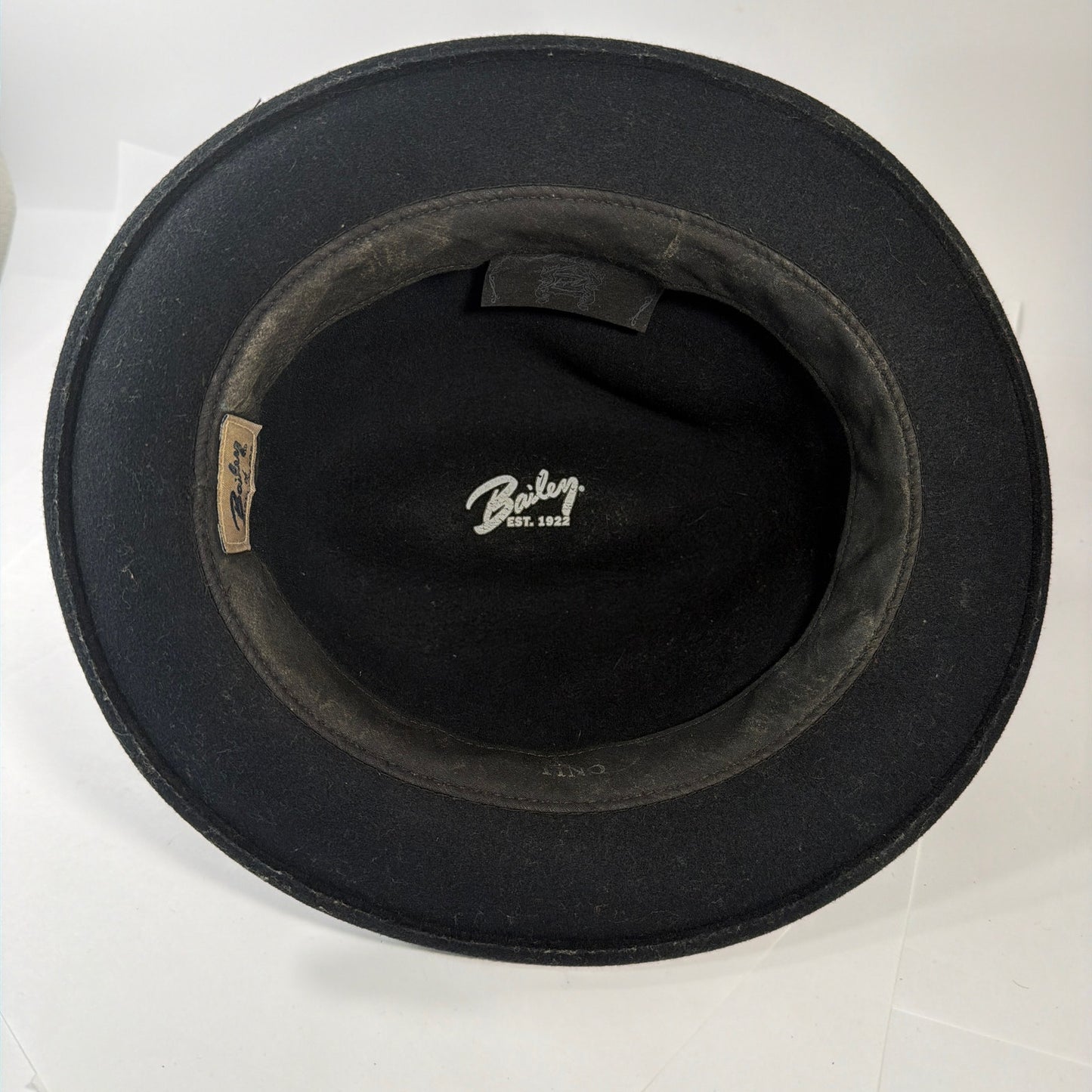 Bailey of Hollywood Black Wool Felt Fedora Hat XL Made in USA