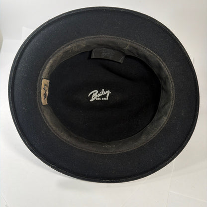 Bailey of Hollywood Black Wool Felt Fedora Hat XL Made in USA