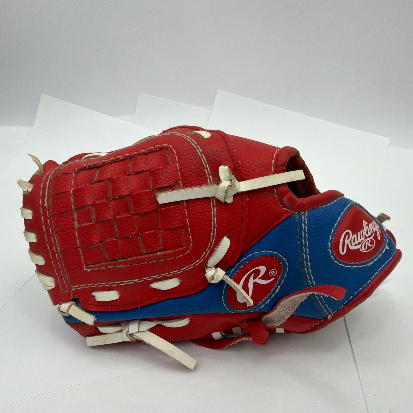 Rawlings PL19SR 9 Inch Youth Baseball Glove Red Blue