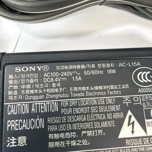 Sony AC-L15A 8.4V 1.5A AC Power Adapter Charger with Cords