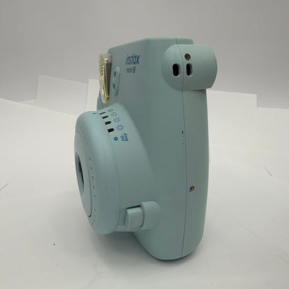 Fujifilm Instax Mini 8 Instant Film Camera Blue Tested Missing Battery Cover