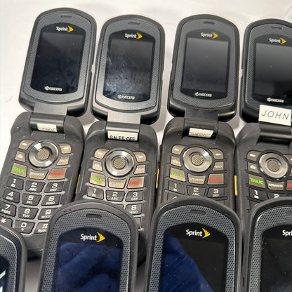 Lot of 15 Kyocera DuraMax E4255 Sprint Rugged Flip Phones Untested