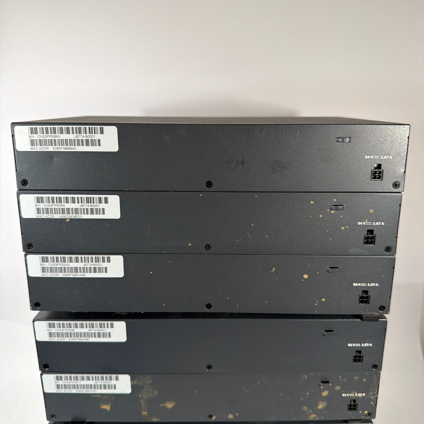 Lot of 8 HP 2530-8G PoE+ Switch J9774A Untested For Parts