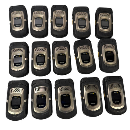 Lot of 15 Kyocera DuraMax E4255 Sprint Rugged Flip Phones Untested