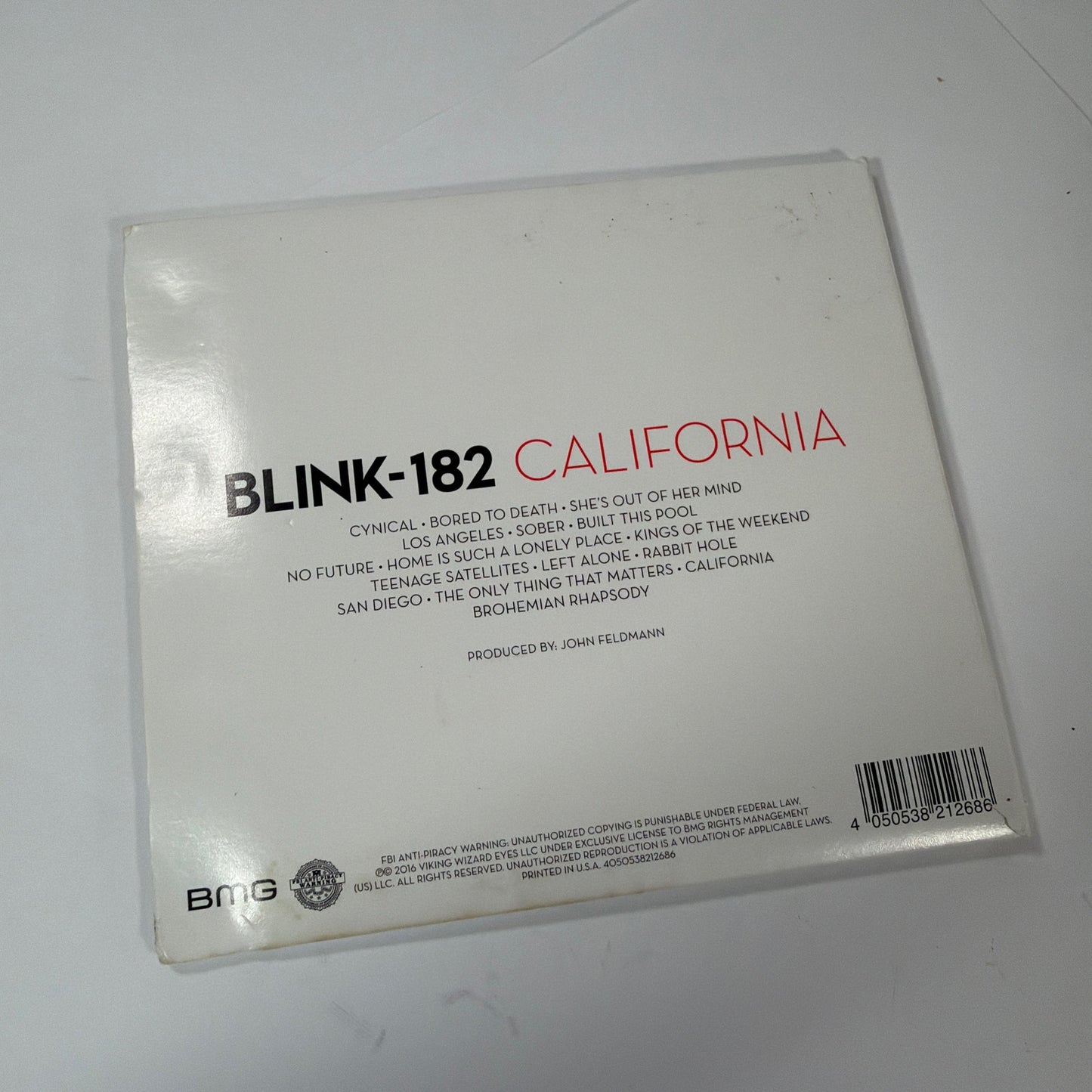 Blink-182 California CD Album 2016 BMG