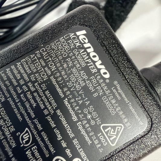 Lenovo AC/DC Laptop Charger Adapter ADP-40NH 0A36686 20V 2A 40W
