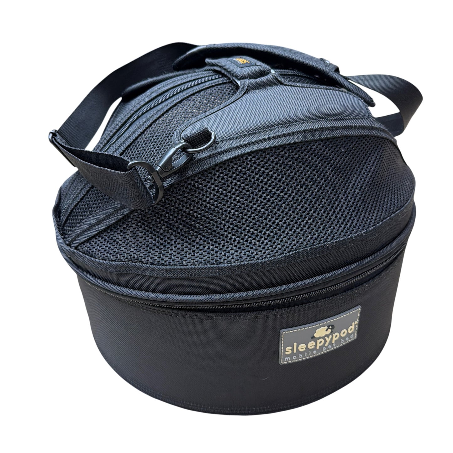 Sleepypod Mobile Pet Bed Round Pet Carrier with Shoulder Strap Black