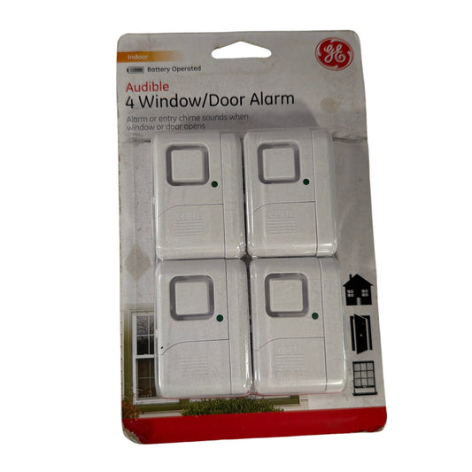 GE 45174 Audible Window Door Alarm 4-Pack Battery Operated Indoor