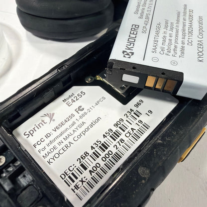 Lot of 15 Kyocera DuraMax E4255 Sprint Rugged Flip Phones Untested