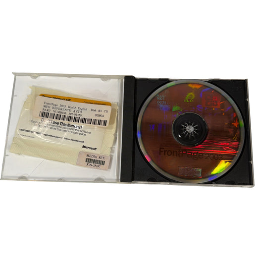 Microsoft Office FrontPage 2003 Win32 English CD Disk Kit with Product Key 392-0