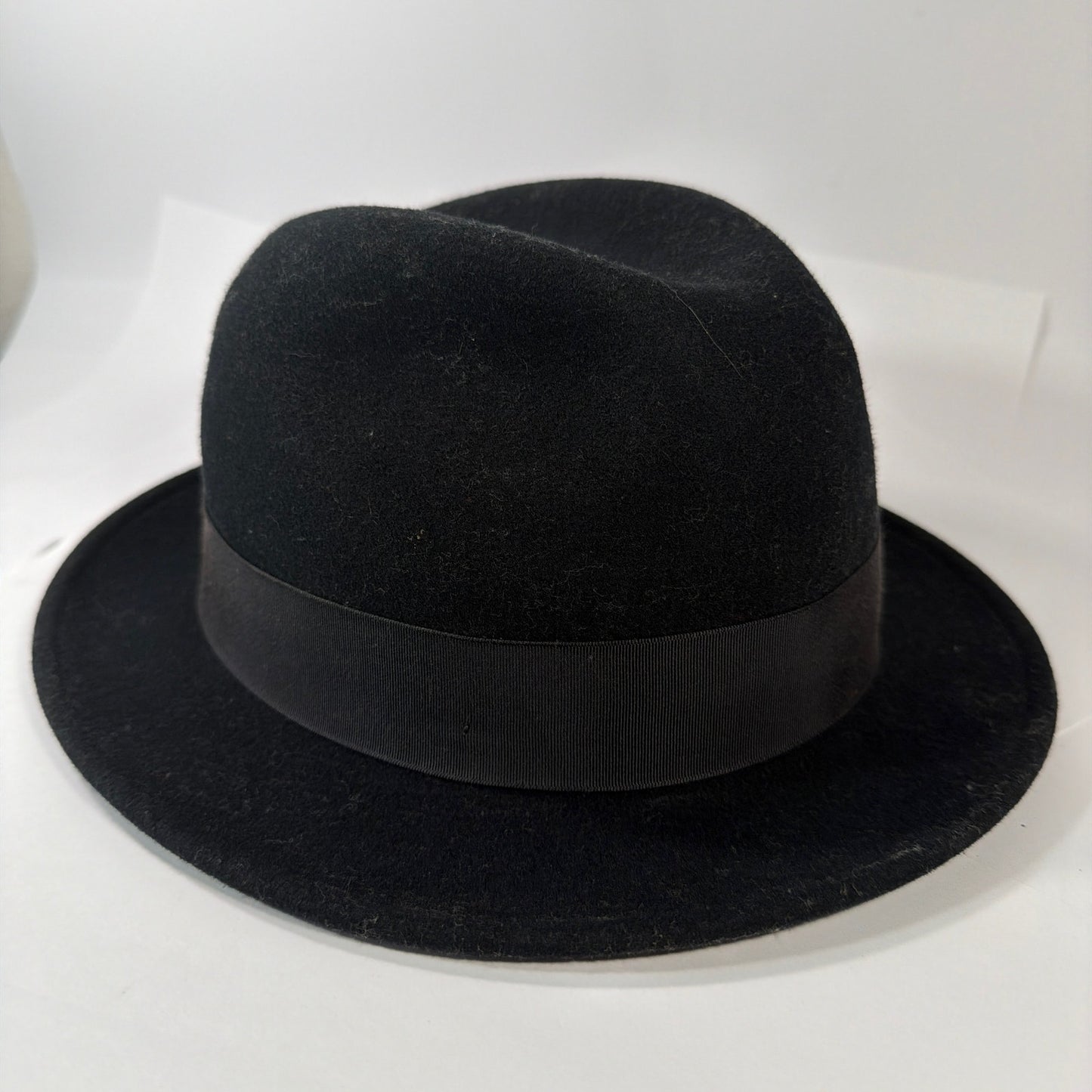 Bailey of Hollywood Black Wool Felt Fedora Hat XL Made in USA