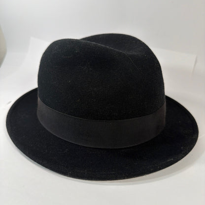 Bailey of Hollywood Black Wool Felt Fedora Hat XL Made in USA