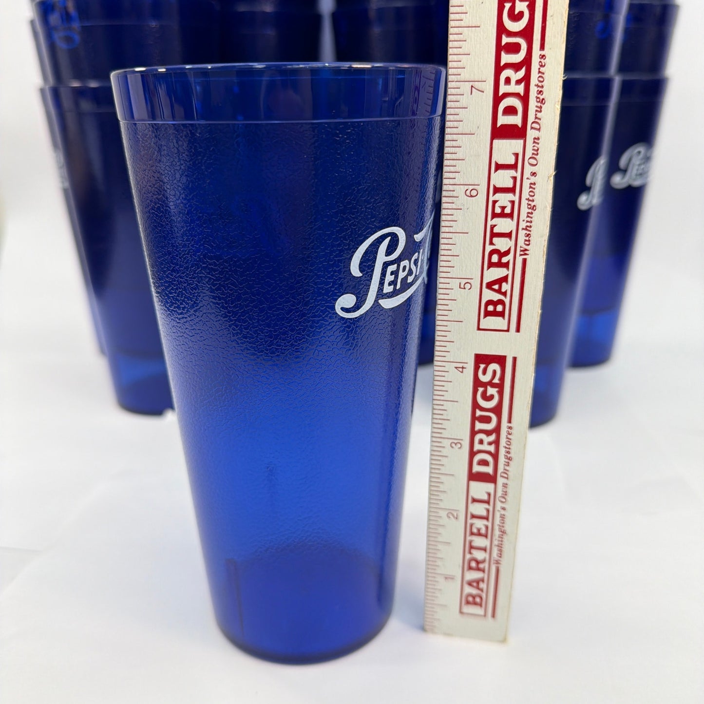 Lot of 35 Pepsi-Cola Blue Plastic Tumblers Carlisle 5224 Approx 7in