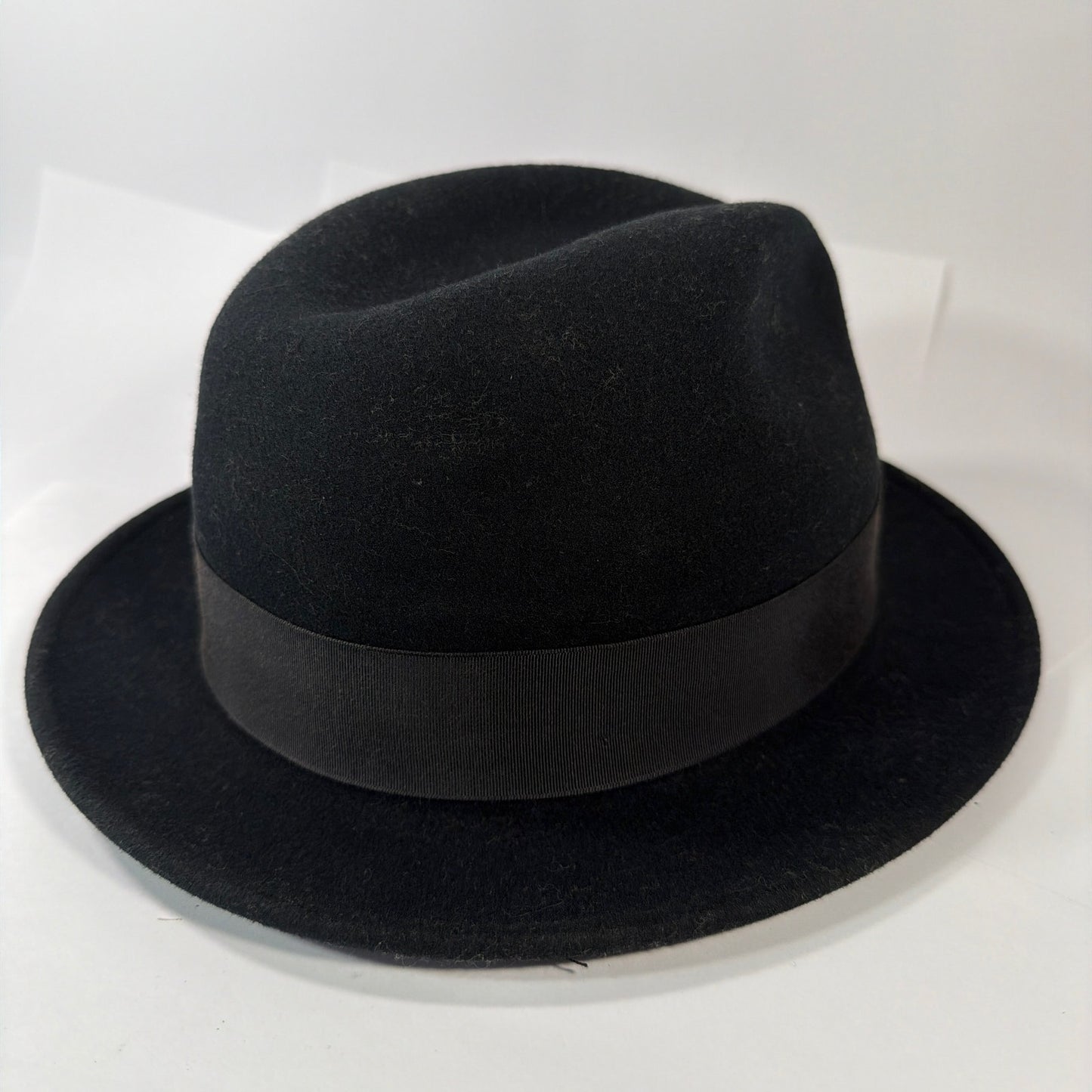 Bailey of Hollywood Black Wool Felt Fedora Hat XL Made in USA