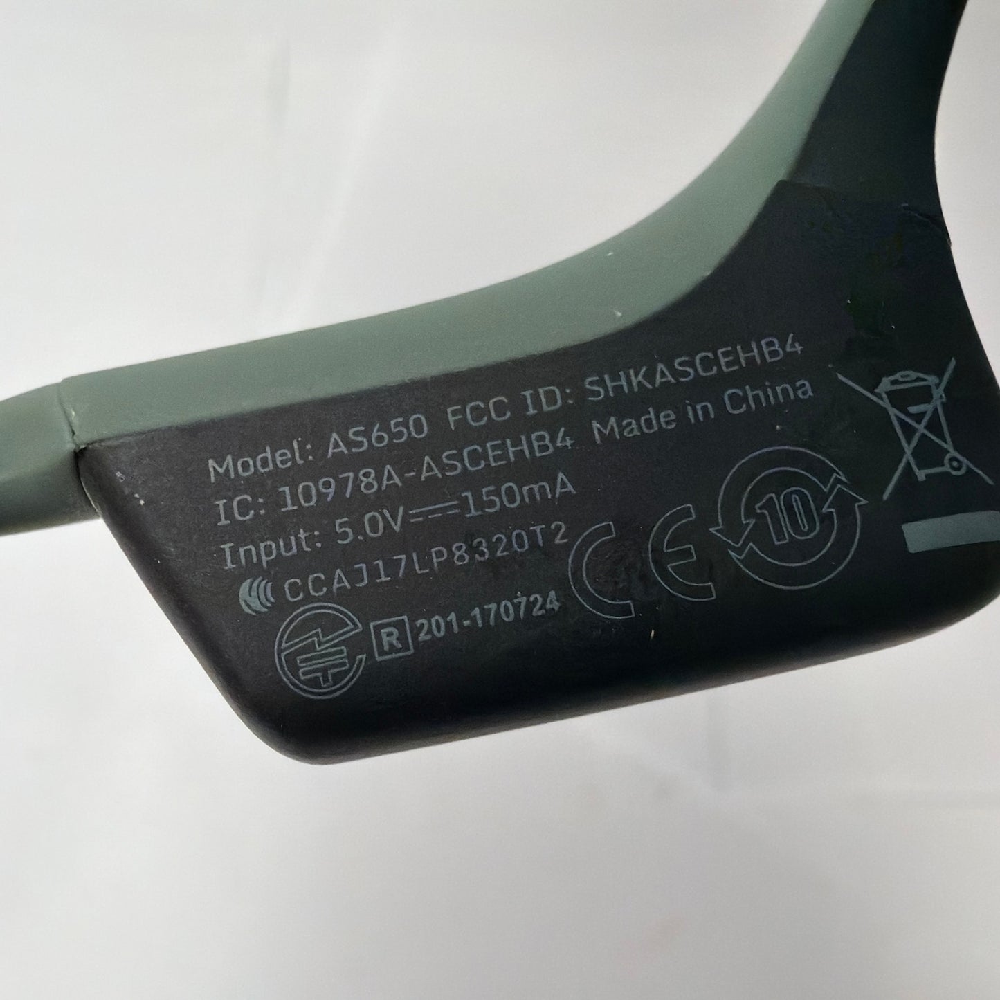 Shokz AfterShokz AS650 Bone Conduction Headphones Green/Black For Parts