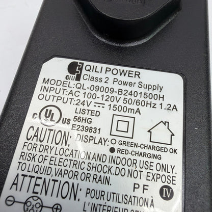 Razor Qili Power 24V 1.5A Charger QL-09009-B2401500H 3-Pin Power Supply