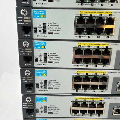 Lot of 8 HP 2530-8G PoE+ Switch J9774A Untested For Parts