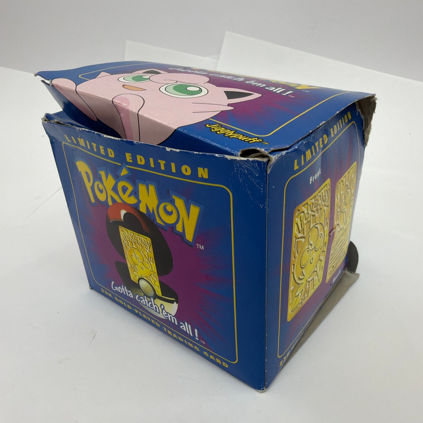 1999 Pokémon Burger King Jigglypuff 23K Gold Plated Card Poké Ball Box