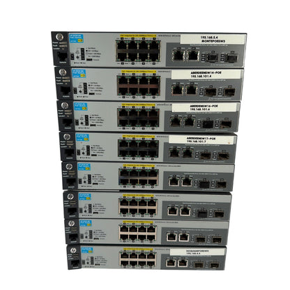 Lot of 8 HP 2530-8G PoE+ Switch J9774A Untested For Parts
